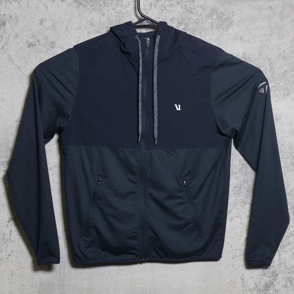 Vuori TaylorMade Jacket Mens Small Navy Blue Sunday Element Hoodie Athletic V215